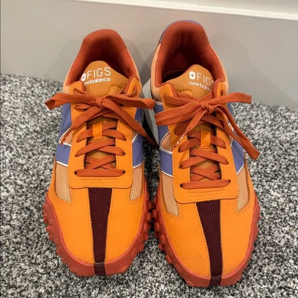 Figs New Balance Orange Athletic Workout Activewear Sneakers Unisex W 10.5/M 9 - Picture 3 of 10